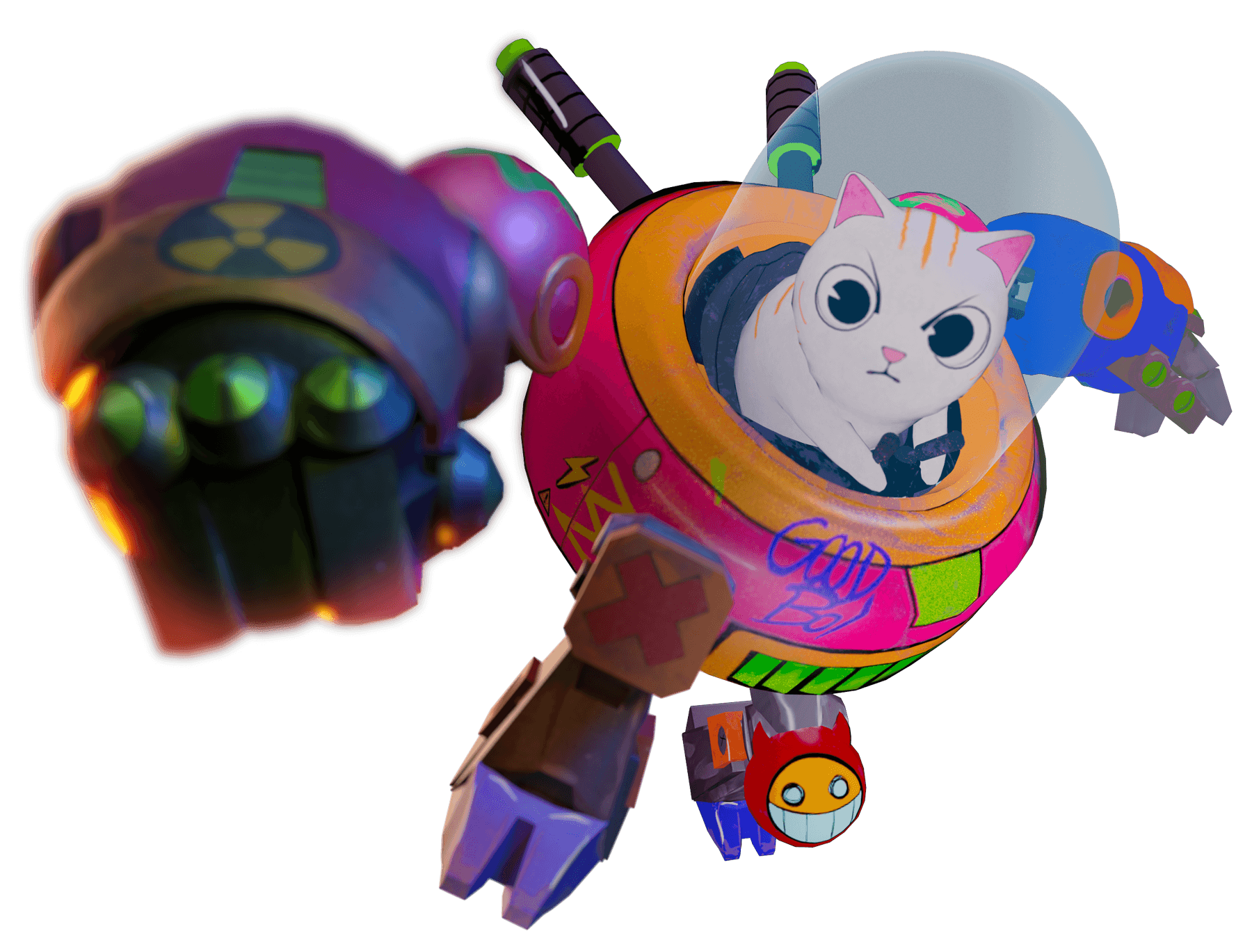 Character punching through wall